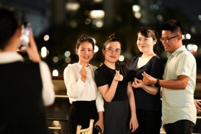 Ben Thanh Princess Luxurious Dining Cruise in Ho Chi Minh City - The views: skyline lights plus green-and-red beacons