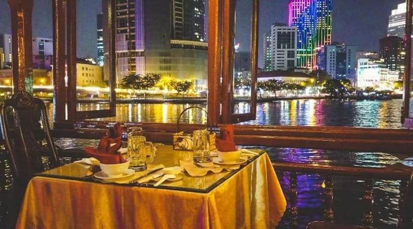 HCM: Night Experience Dinner Cruise on Saigon River - Dinner on Board: Buffet or Set Menu With Live Music