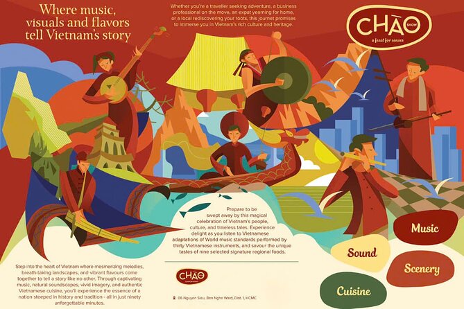Ho Chi Minh: Chào Show with Dinner & Hotel Pickup - Your timed evening in District 1: pickup, show blocks, and dinner