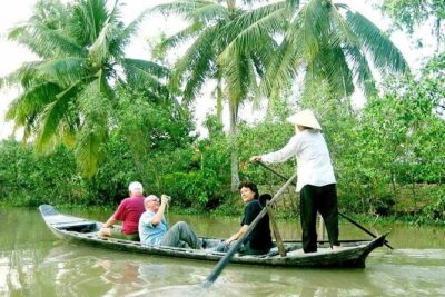 Mekong Delta Tour with Kayaking, Cycling and Cooking - Bến Lức and Mỹ Tho: cycling through orchards and rice fields