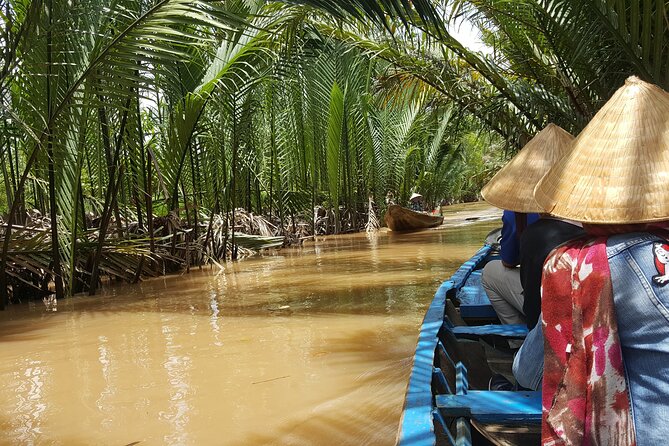 Private Mekong Delta Less Tourist - Coconut Island Tour - Sampan ride and cajuput tree forest: shady canal calm instead of crowds