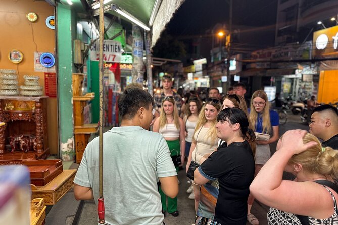 Saigon Night Walking Food Tour - 100% No Tourist - Vietnamese coffee with skyline views toward District 1
