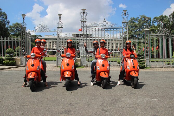 The Insider's Saigon With Female Ao Dai Riders Vespa 4,5 Hours - Reunification Palace (outside) and the Thich Quang Duc memorial